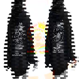 I Am Black History Month Girls Afro Black Queen Women Oversized Hoodie Back Print | Mazezy