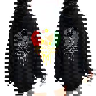 Black History Month Heritage African American Black Mom Women Oversized Hoodie Back Print | Seseable CA