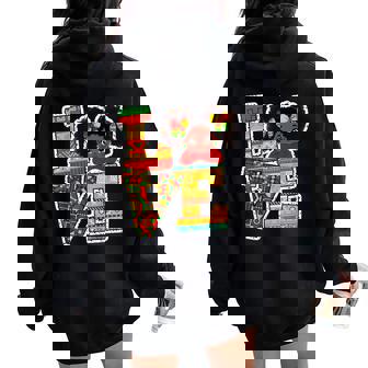 Black History Month Love Afro Toddler Girls American African Women Oversized Hoodie Back Print | Mazezy