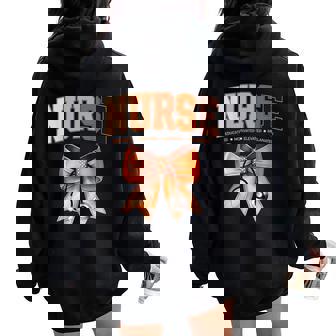 Black History Nurse Coquette Melanin Picu Mbu Er Nicu L&D Women Oversized Hoodie Back Print | Mazezy