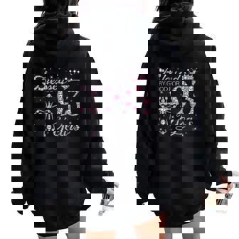 Blessed By God For 93 Years Old 93Rd Birthday For Women Women Oversized Hoodie Back Print - Thegiftio