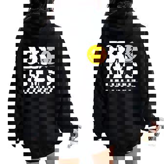 Bro I’M 5 Groovy 5Th Birthday 5 Year Old Birthday Women Oversized Hoodie Back Print - Thegiftio