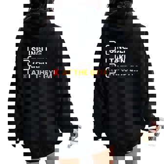 Broma Divertida De Fitness Tomada En El Gimnasio Women Oversized Hoodie Back Print - Regaloses