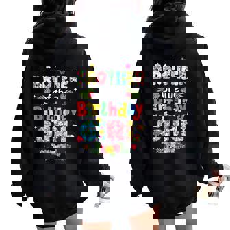 Brother Of The Birthday Girl Hawaii Family Party Decor Women Oversized Hoodie Back Print - Thegiftio