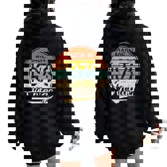 Cadeau Anniversaire 1973 Homme -Intage Made In 1973 Sweat à capuche oversize pour femme avec imprimé dans le dos - Cadeauxyz