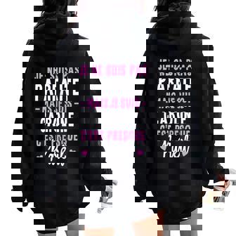 Cadeau Personnalisé Prénom Caroline Humour Noël Sweat à capuche oversize pour femme avec imprimé dans le dos - Cadeauxyz