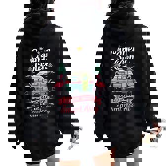 Camper Queen Classy Sassy Smart Girls Camping Women Oversized Hoodie Back Print | Seseable FR