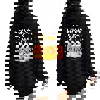 Candy Corn Crew Costume Friends Women Oversized Hoodie Back Print | Seseable CA