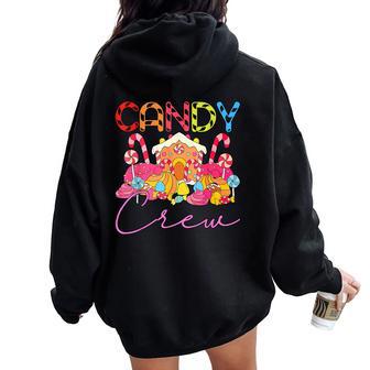 Candy Crew Candy Costume Candy Land Sweetie Women Oversized Hoodie Back Print - Thegiftio UK