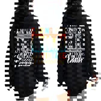 Caring For Vintage Humans Nursing Nurses Geriatric Nurse Women Oversized Hoodie Back Print - Thegiftio