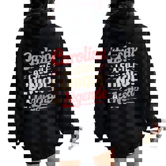 Caroline Humour Idée Cadeau Humoristique Drôle Sweat à capuche oversize pour femme avec imprimé dans le dos - Cadeauxyz