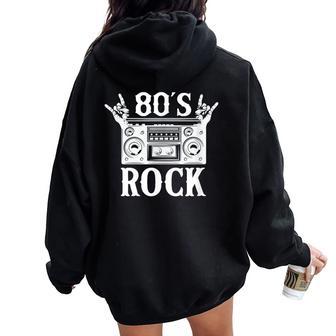 Casete De Rock De Los Años 80 Para Hombres Es Niños Y Niñas Retro Rock Women Oversized Hoodie Back Print - Regaloses