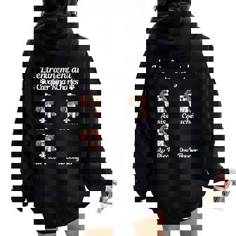 Cavalier King Charles Humour Cavalier King Charles Manche Longue Sweat à capuche oversize pour femme avec imprimé dans le dos - Cadeauxyz