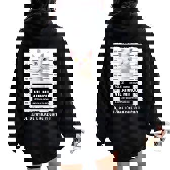 Chat Blanc Cadeau Drôle Humoristique Pour Sweat à capuche oversize pour femme avec imprimé dans le dos - Cadeauxyz