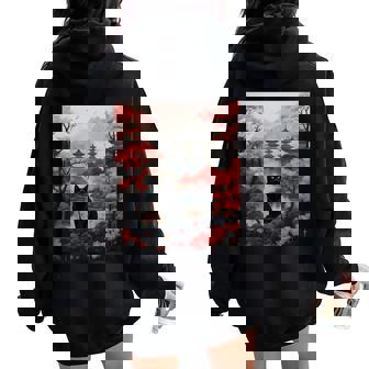 Chat Japonais Kawaii Pour Hommes S Et Enfants Manche Longue Sweat à capuche oversize pour femme avec imprimé dans le dos - Cadeauxyz