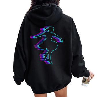 Chaussette Rétro Hop Dance Années 50Aporwave Sweat à capuche oversize pour femme avec imprimé dans le dos - Cadeauxyz