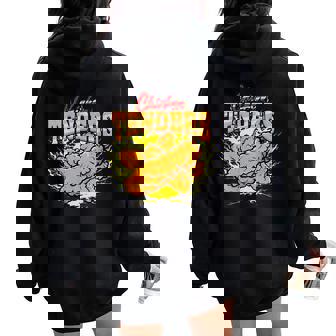 Chicken Tenders Lover Hardcore Music Bootleg Rap Tendies Women Oversized Hoodie Back Print | Mazezy