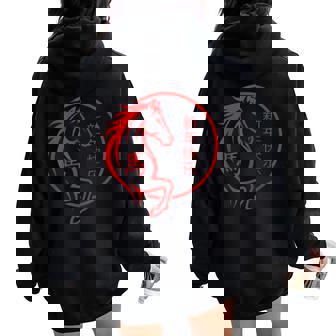 Chinese New Year 2026 Year Of The Horse 2026 Women Oversized Hoodie Back Print - Thegiftio