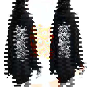 Chinese New Year 2026 Outfits Boys Girls Year Of The Horse Women Oversized Hoodie Back Print | Mazezy