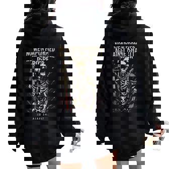 Christian Vintage Gothic Skeleton Bible Verse Isaiah 54 Women Oversized Hoodie Back Print | Seseable CA