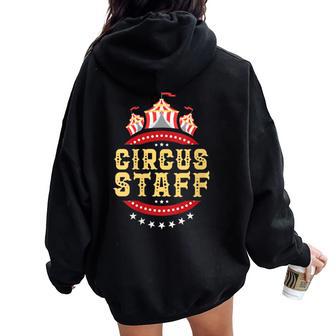 Circotaff Carnaval Fiesta De Cumpleaños Cuello Women Oversized Hoodie Back Print - Regaloses