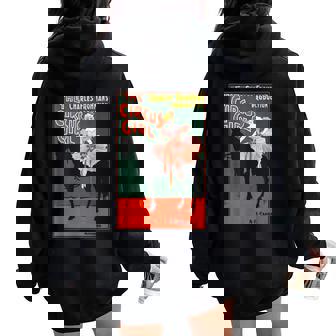 Circus Girl Vaudeville Ballerina On Horse Retro Women Oversized Hoodie Back Print | Mazezy