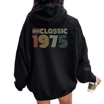 Classic 1975 Birthday And Women Women Oversized Hoodie Back Print - Thegiftio UK