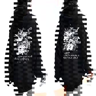 Clearwater Beach Florida Sea Turtle Flowers Surfer Souvenir Women Oversized Hoodie Back Print - Thegiftio