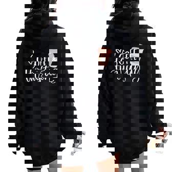 Coffee And Thrifting Cute Shopping Retail Therapy Top Women Oversized Hoodie Back Print | Mazezy