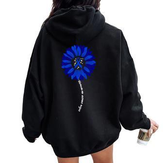 Colon Cancer Awareness Month For Colorectal Cancer Women Oversized Hoodie Back Print - Thegiftio UK