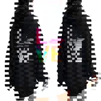 Colorful Waverunner Mom Waverunner Women Oversized Hoodie Back Print | Mazezy