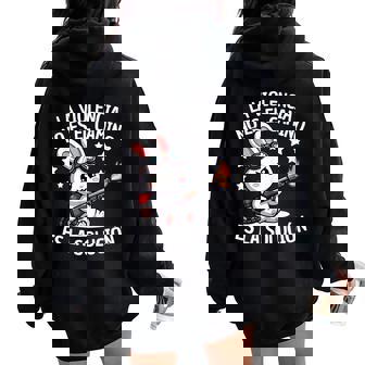 Conejo Kawaii Lanzallamas Laiolencia No Es El Camino Meme Women Oversized Hoodie Back Print - Regaloses