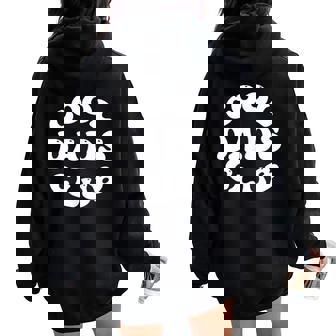 Cool Dads Club Groovy Retrointage Pour S Hommes Enfants Sweat à capuche oversize pour femme avec imprimé dans le dos - Cadeauxyz