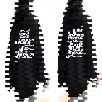 Cool Moms Love Jesus Retro Christian Mom Women Oversized Hoodie Back Print - Thegiftio