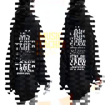 Cool Music Teacher Art For Men Women School Orchestra Coach Women Oversized Hoodie Back Print | Mazezy