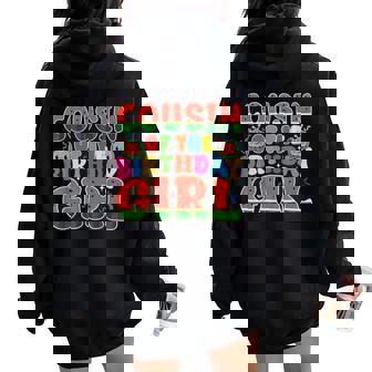 Cousin Of The Birthday Girl Melon Family Matching Women Oversized Hoodie Back Print | Seseable UK