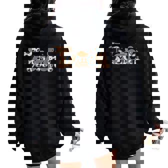 Cowhide Teacher Hat Cowboy Western Teacher Back To School Women Oversized Hoodie Back Print | Seseable CA