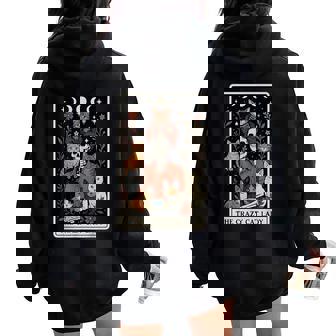 The Crazy Cat Lady Cat Carte De Tarotquelette Motif Luneorcière Sweat à capuche oversize pour femme avec imprimé dans le dos - Cadeauxyz