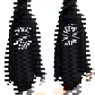 Crew Mom Rowing Coxswain Sculling Women Oversized Hoodie Back Print | Mazezy