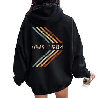 Cumpleaños 1984 Edición Limitada Hombres Es Estilointage Manga Larga Women Oversized Hoodie Back Print - Regaloses