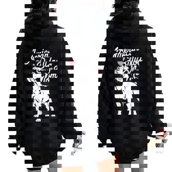 Cute American Bulldog Mom For Dog Lovers Women Oversized Hoodie Back Print | Seseable UK