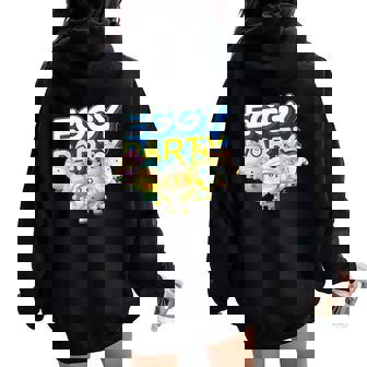Cute Eggy Birthday Boys Girls Women Oversized Hoodie Back Print - Thegiftio