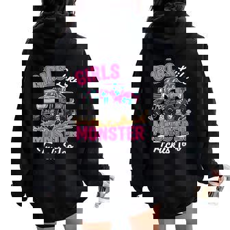 Cute Girls Like Monster Trucks Women Oversized Hoodie Back Print | Seseable FR