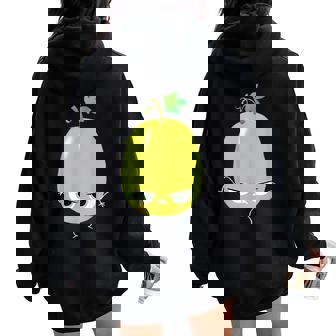 Cute Good Egg Teacher Halloween Costume Group The Sour Grape Women Oversized Hoodie Back Print | Mazezy