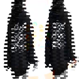 Cute Types Of Duck Waterfowl Animals Of The World Duck Lover Women Oversized Hoodie Back Print - Thegiftio