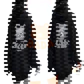 Dada Teddy Bear 1St Birthday Boy Girl Family Matching Party Women Oversized Hoodie Back Print | Seseable CA