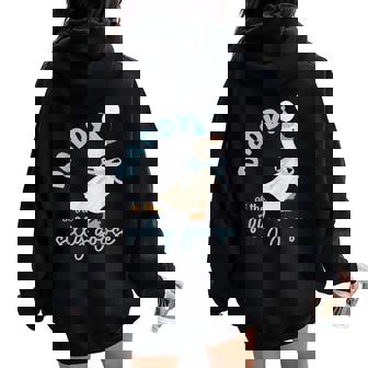 Daddy Of The Silly Goose Birthday Boy Girl Family Matching Women Oversized Hoodie Back Print | Seseable UK