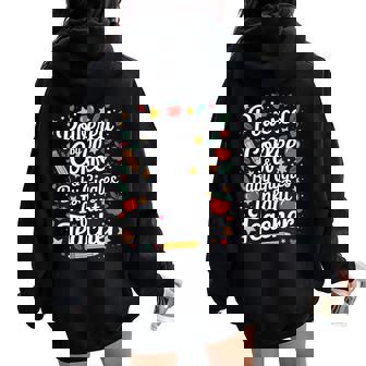 Daycare Provider Infant Teacher Quotes Toddler Teaching Women Oversized Hoodie Back Print | Seseable FR