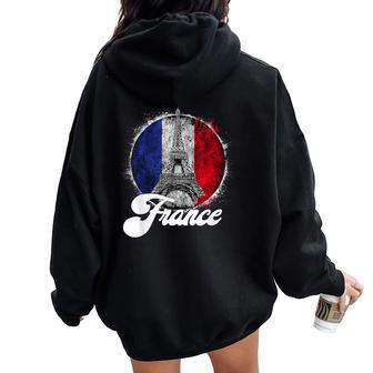 De La Bandera De Francia Mapa De Francia Camisas De Francia Para Es Y Hombres Women Oversized Hoodie Back Print - Regaloses