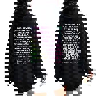 Dear Dance Mom Behind Me Sending You Retro On Back Women Oversized Hoodie Back Print | Mazezy